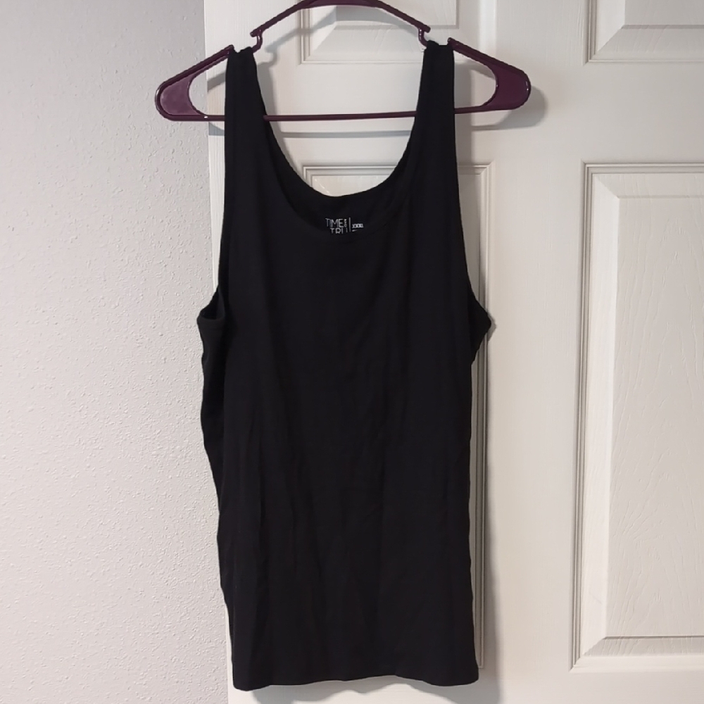 Time and Tru Classic Black Tank Top